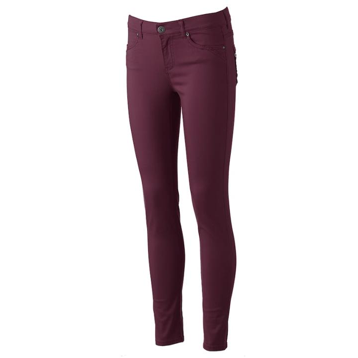 Juniors' Unionbay Uniform Skinny Pants, Teens, Size: 15, Red