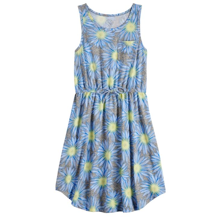 Plus Size Girls 7-16 So&reg; Printed Dress, Size: 20 1/2, Med Grey