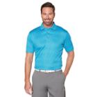 Men's Grand Slam Regular-fit Space-dyed Jacquard Performance Golf Polo, Size: Medium, Light Blue