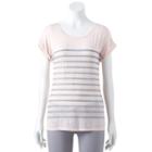 Women's Apt. 9&reg; Roll Cuff Tee, Size: Medium, Brt Pink