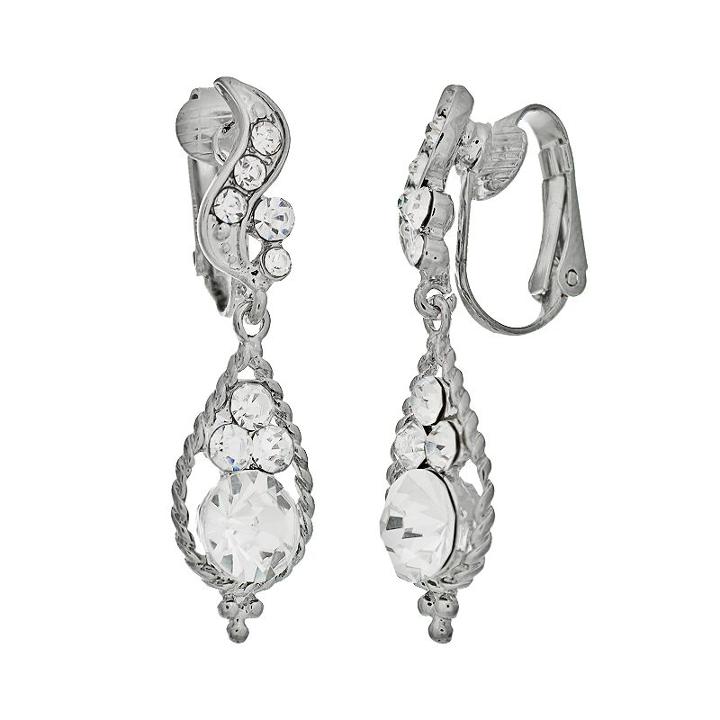 Crystal Allure Teardrop Earrings, Women's