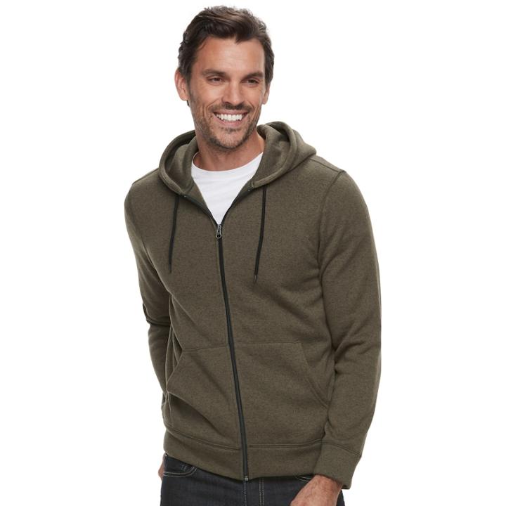 Men's Sonoma Goods For Life&trade; Classic-fit Fleece Hoodie, Size: Medium, Green