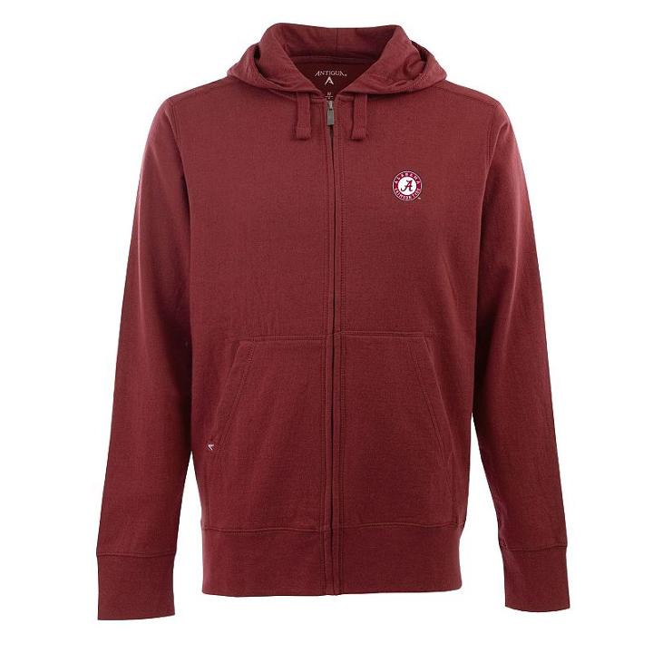 Men's Alabama Crimson Tide Signature Full-zip Fleece Hoodie, Size: Large, Red