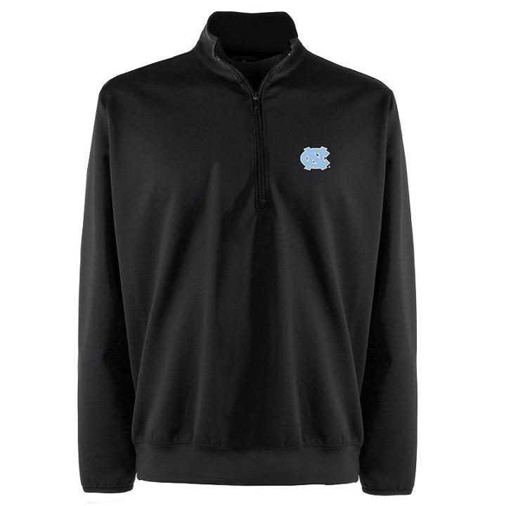 Men's North Carolina Tar Heels 1/4-zip Leader Pullover, Size: Medium, Black