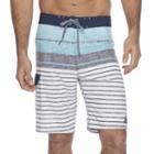 Men's Trinity Collective Exhibit Striped Stretch Board Shorts, Size: 34, Blue