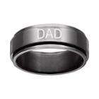 Black Ion-plated Titanium Dad Spinner Band - Men, Size: 11