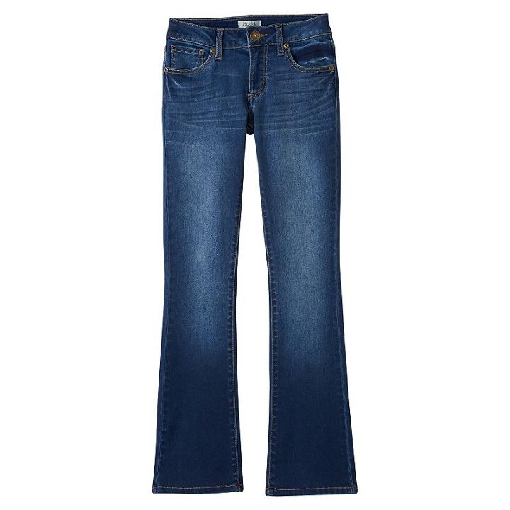 Girls Plus Size Mudd&reg; Back-flap Bootcut Denim Jeans, Girl's, Size: 20 1/2, Turquoise/blue (turq/aqua)