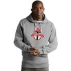 Men's Antigua Toronto Fc Victory Logo Hoodie, Size: Small, Light Grey