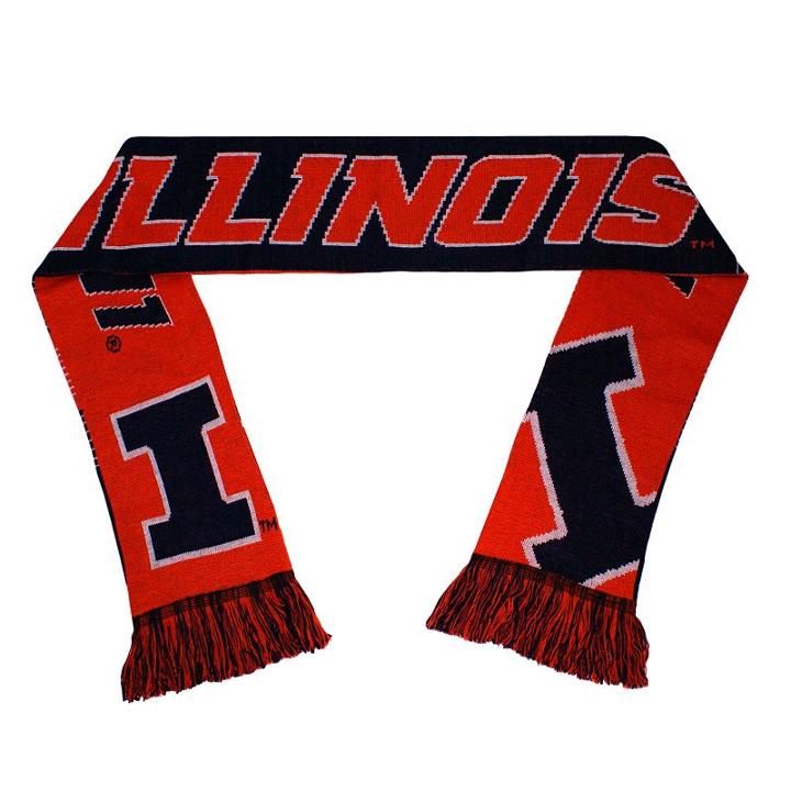 Adult Forever Collectibles Illinois Fighting Illini Reversible Scarf, Orange