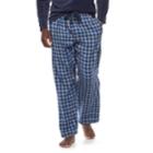 Big & Tall Chaps Plaid Flannel Lounge Pants, Men's, Size: 4xb, Blue (navy)