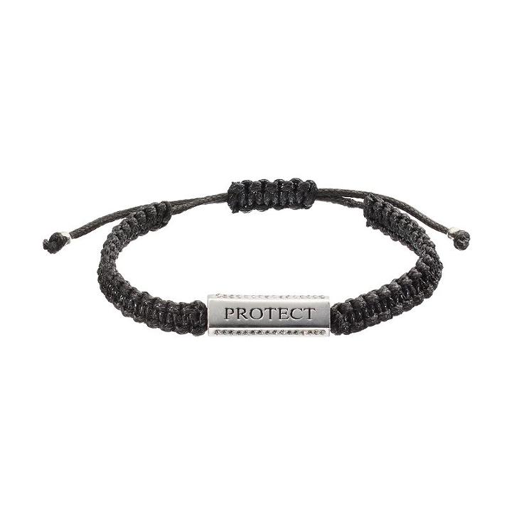 Crystal Silver-plated Peace Harmony & Protect Slipknot Bracelet, Women's, Size: 18, White
