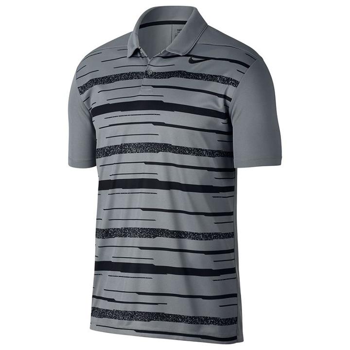 Men's Nike Essential Regular-fit Dri-fit Striped Performance Golf Polo, Size: Xxl, Grey Other
