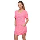 Women's Free Country Hooded Burnout Cover-up, Size: Small, Brt Pink