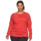 Plus Size Tek Gear&reg; Fleece Sweatshirt, Women's, Size: 3xl, Med Red