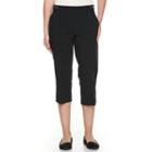 Women's Briggs Embellished Pull-on Capris, Size: 18, Black