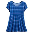 Girls 7-16 & Plus Size So&reg; Patterned Swing Legging Tee, Size: 18 1/2, Blue (navy)