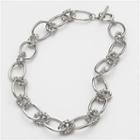 Chaps Chain-link Necklace, Women's, Grey