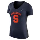 Women's Nike Syracuse Orange Dri-fit Touch Tee, Size: Large, Blue (navy)