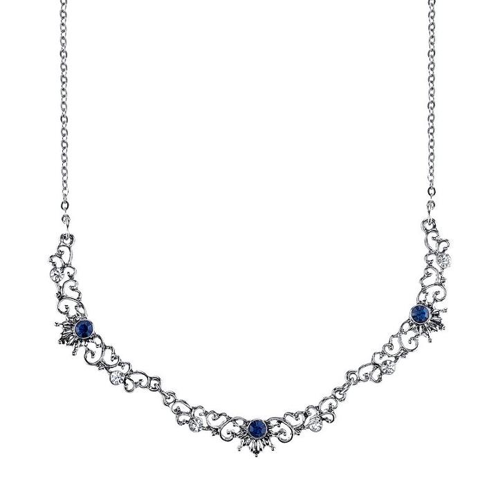 Downton Abbey Blue Filigree Necklace, Women's, Size: 16