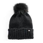 Women's Lc Lauren Conrad Lurex Cuff Pom Pom Beanie, Black