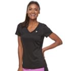 Women's Fila Sport&reg; Short Sleeve V-neck Tee, Size: Large, Black