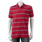 Men's Chaps Classic-fit Striped Stretch Polo, Size: Small, Red