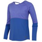 Girls 7-16 New Balance Long Sleeve Catonic Perforated Top, Size: 10-12, Med Purple