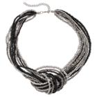 Black Seed Bead Knotted Chunky Necklace, Women's