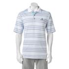 Pebble Beach, Men's Classic-fit Striped Performance Golf Polo, Size: Large, White