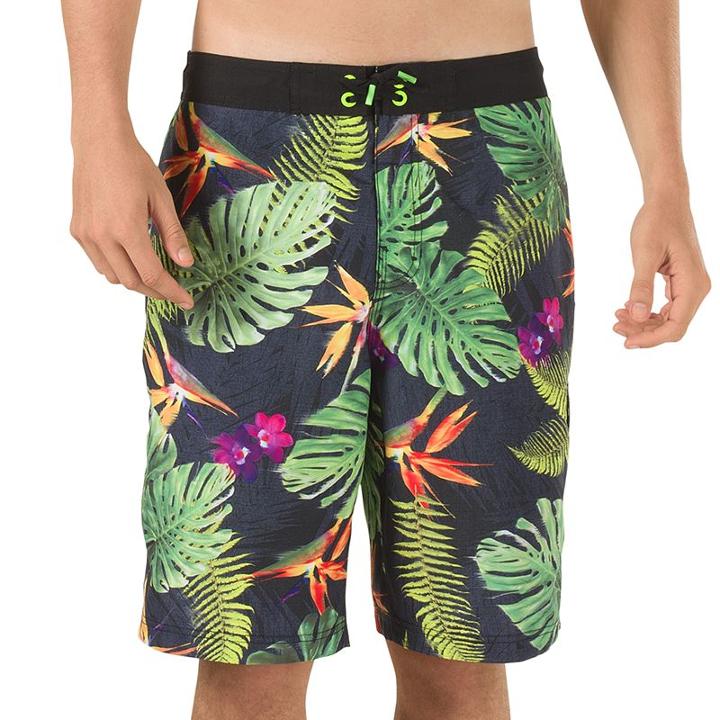 Men's Speedo Paradise Floral Vaporplus Microfiber E-board Shorts, Size: Medium, Black