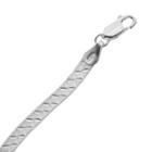 Sterling Silver Reversible Herringbone Bracelet, Women's, Size: 8, Grey