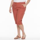 Plus Size Gloria Vanderbilt Grecia Pull-on Skimmers, Women's, Size: 24 W, Med Orange