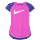 Girls 4-6x Nike Dri-fit Mesh Back Tee, Size: 6x, Brt Purple