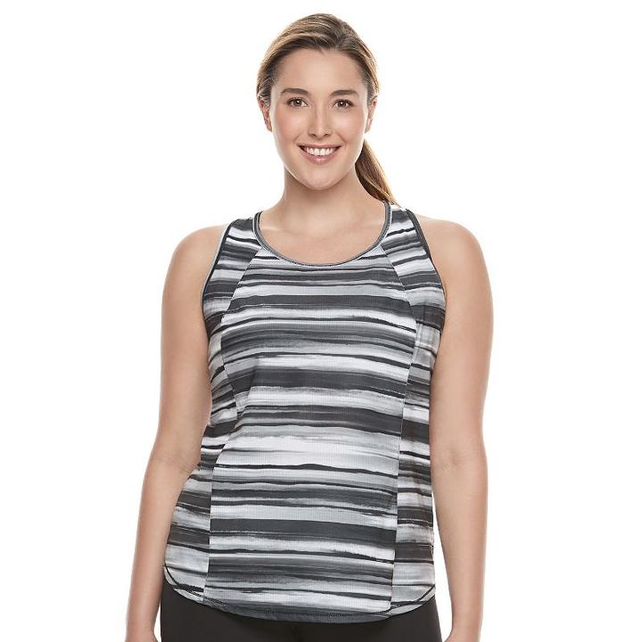 Plus Size Tek Gear&reg; Splatter Ombre Easy Performance Tank, Women's, Size: 1xl, Dark Grey