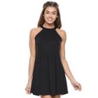 Juniors' Love Fire Halter Ribbed Dress, Girl's, Size: Xs, Black