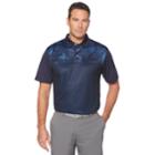 Men's Grand Slam On Course Spacedye Argyle Print Golf Polo, Size: Medium, Med Blue