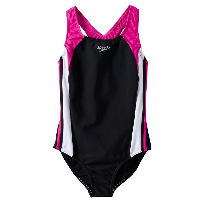 Girls 7-16 Speedo Infinity Splice One-piece Swimsuit, Girl's, Size: 7, Light Pink