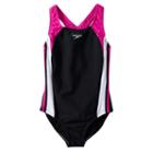 Girls 7-16 Speedo Infinity Splice One-piece Swimsuit, Girl's, Size: 7, Light Pink