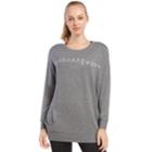 Women's Skechers Better Than Basic Crewneck Fleece Top, Size: Large, Grey