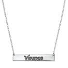 Minnesota Vikings Sterling Silver Bar Link Necklace, Women's, Size: 18, Grey
