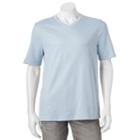 Big & Tall Croft & Barrow&reg; Classic-fit Easy-care V-neck Tee, Men's, Size: L Tall, Med Blue
