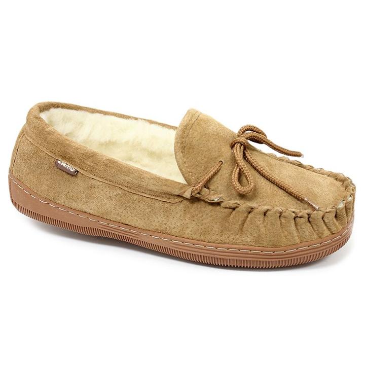 Lamo Women's Fleece Moccasins, Girl's, Size: 9, Brown