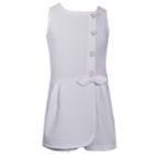 Girls 7-16 Bonnie Jean Knit Textured Romper, Size: 10, White