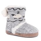 Women's Muk Luks Emilee Bootie Slippers, Size: Large, Dark Grey