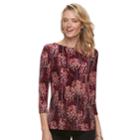 Women's Croft & Barrow&reg; Ballet Neck Top, Size: Large, Red