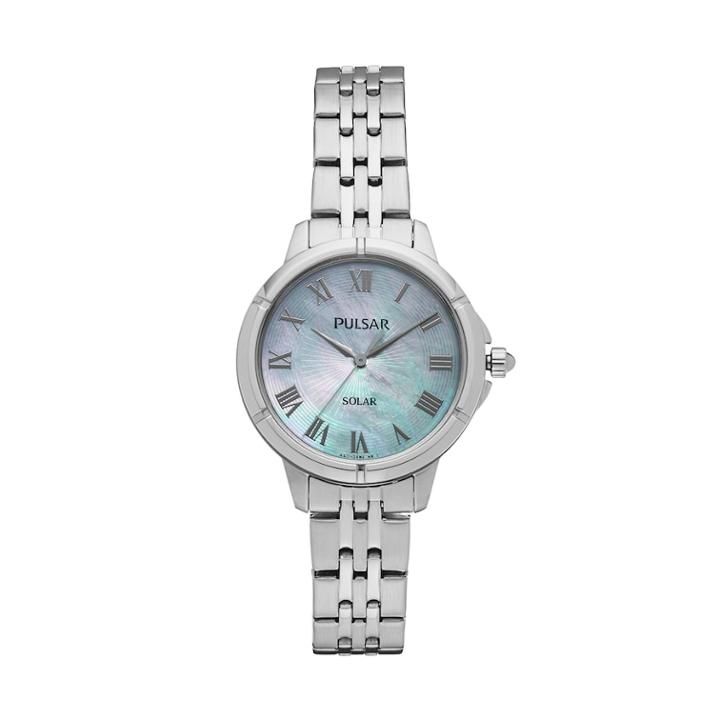 Pulsar Women's Easy Style Stainless Steel Solar Watch - Py5005, Silver