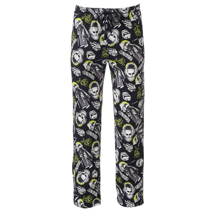 Men's Dc Comics Suicide Squad Joker Lounge Pants, Size: Xl, Black