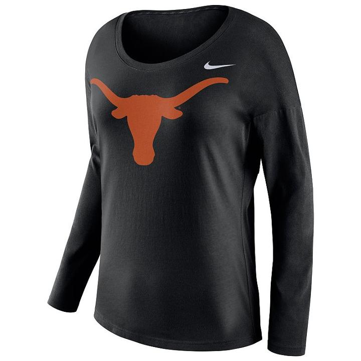 Women's Nike Texas Longhorns Tailgate Long-sleeve Top, Size: Medium, Black