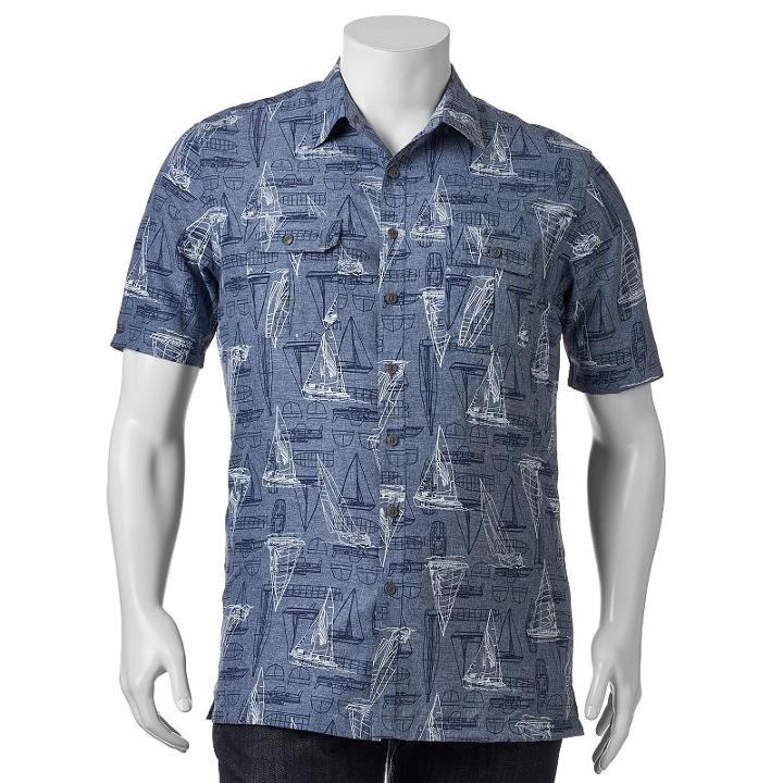 Big & Tall Croft & Barrow&reg; Classic-fit Plaid Outdoor Performance Button-down Shirt, Men's, Size: 2xb, Blue