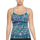 Women's Nike Spark Racerback Tankini Top, Size: Small, Blue Other